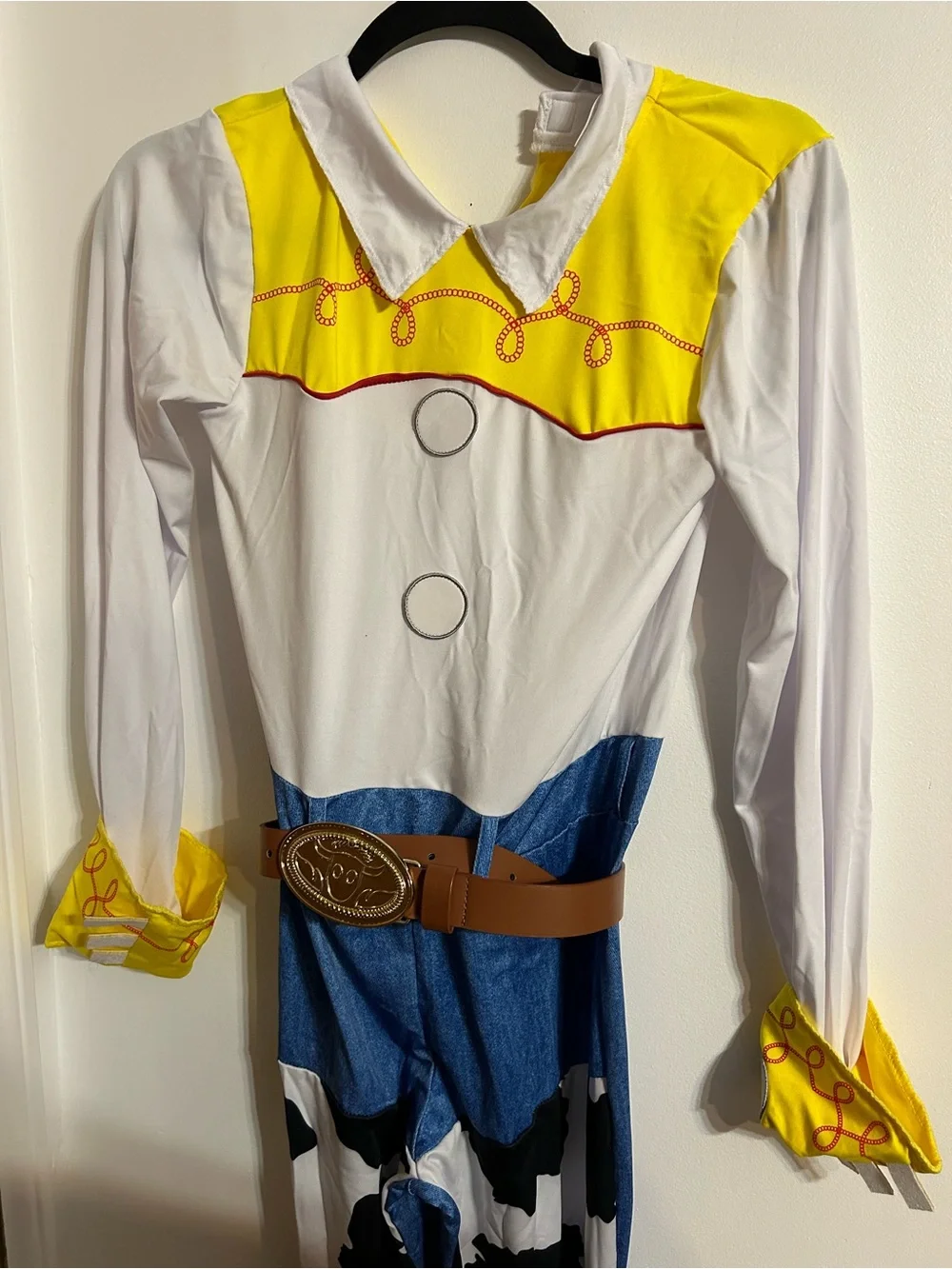 Disney Pixar Toy Story Jessie Kids Costume - Yellow, Blue & Cow Print